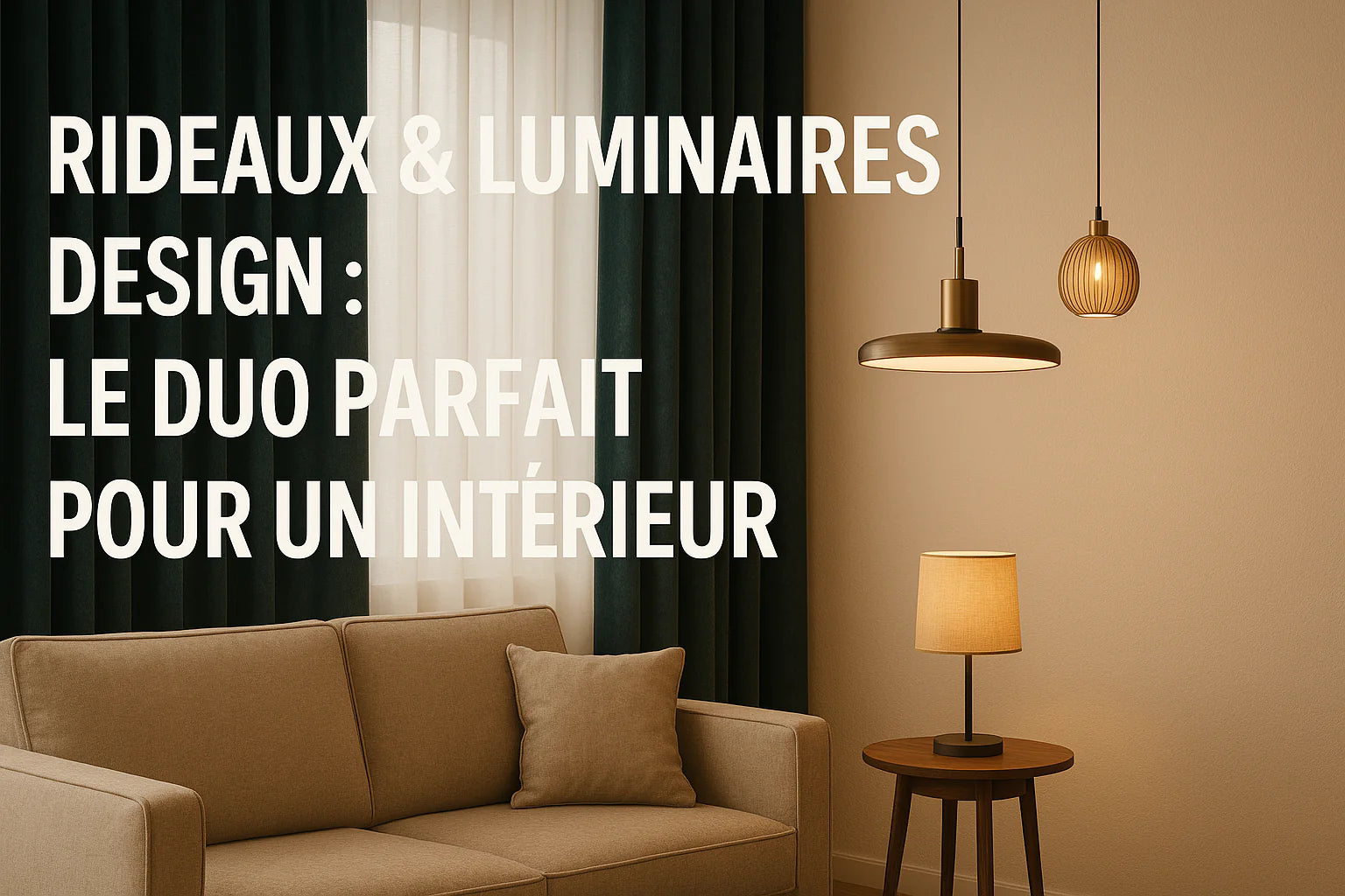 Rideaux & luminaires design : le duo parfait pour un intérieur